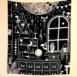 Moon Altar wall tapestry by Camille Chew